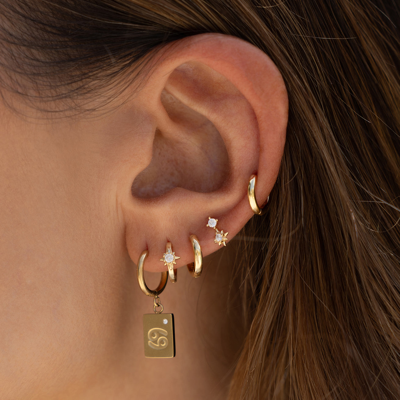 Nova Gold Huggie Earrings